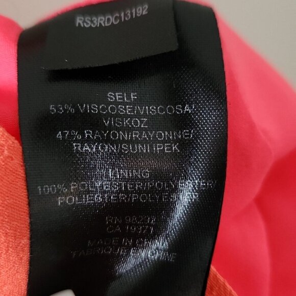 TIBI | Halter Neck Two-Tier Ruffle Dress Grenadine coral red orange sz 2 - Picture 5 of 5